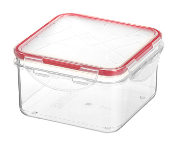 Контейнер для продуктов "Modena" квадратный 0,7л с защелками (бесцветный) 221110806/03
