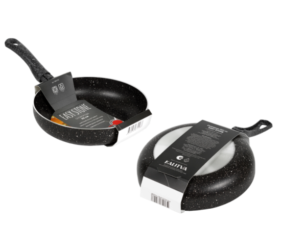 Сковорода 220 мм, 1 руч., б/кр, а/п. Easy Stone. Алюминий марки А5 6822152