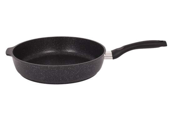 Сковорода 280/65 мм с ручкой,антипригарное покрытие (темный мрамор) смт281а Сковорода 280/65 мм с ручкой,антипригарное покрытие (темный мрамор) смт281а