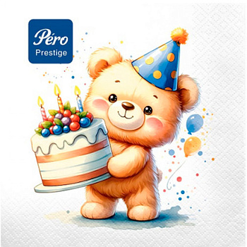 Салфетки Pero Prestige 33*33 "Хэппи" 3сл 20л 4054