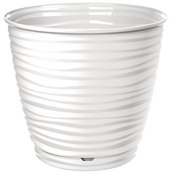 Горшок для цветов Saffron 1,5л с поддоном (белый) 221610129/01