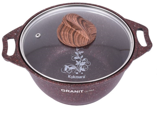 Кастрюля 2,0л со стекл. кр. АП "Granit ultra" (red) кга22а 