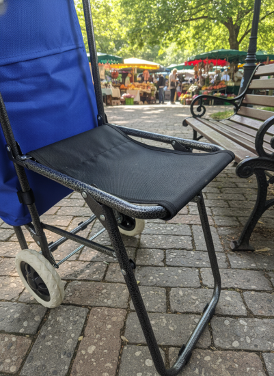 Сумка на колесах хозяйственная с сиденьем OLS-10873-3