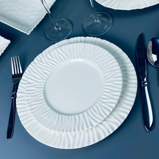 Набор из 6 тарелок 27х2см САВАННА в под.уп.(х4)Фарфор 305-306