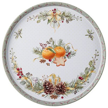 ПОДНОС СЕРВИРОВОЧНЫЙ AGNESS "МАНДАРИН" 33*2,1 СМ 898-259