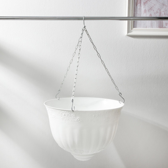 Кашпо "Венеция" 10л Д330мм подвесное (белый) М3168