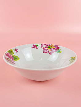 Салатник 5 "Розовая сказка" с5-RPD069 гладкий край 80211