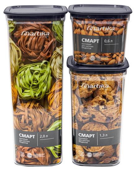 Контейнер для сыпучих продуктов "Смарт" 2,0л пыльно-серый С415ПСЕР Контейнер для сыпучих продуктов "Смарт" 2,0л пыльно-серый С415ПСЕР