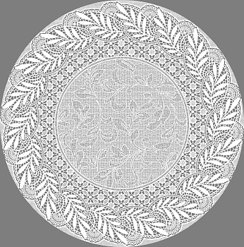 Салфетка Grace Лейс 30х30  LO-1007U белая круг