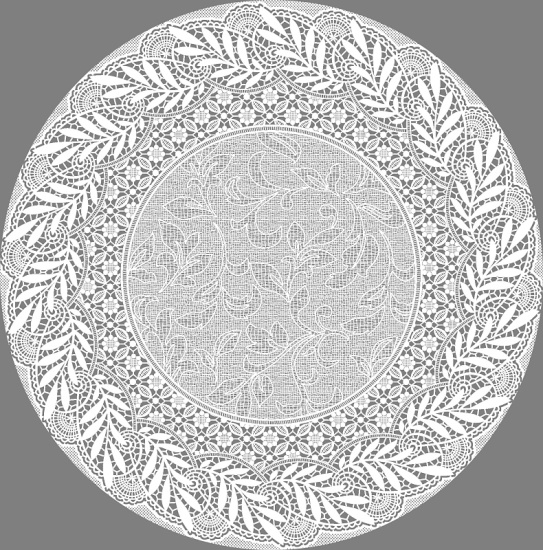 Салфетка Grace Лейс 30х30  LO-1007U белая круг