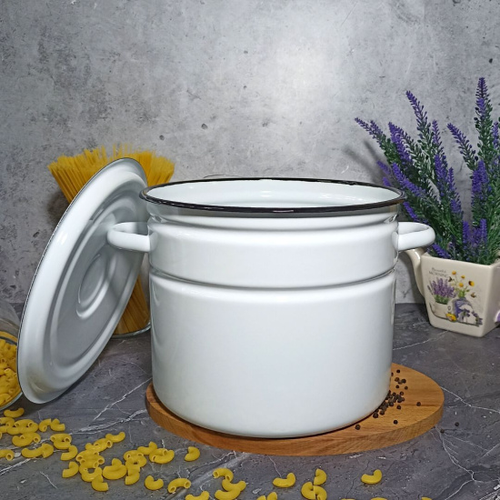 Кастрюля 9,0л 2с200/с без рис. белосн. Кастрюля 9,0л 2с200/с без рис. белосн.