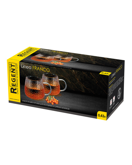 Набор 2пр. кружки для горячих напитков 430 мл, Linea FRANCO 93-FR-BR-02-430 Набор 2пр. кружки для горячих напитков 430 мл, Linea FRANCO 93-FR-BR-02-430