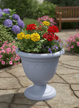 Вазон высокий Колывань 8.1л д30см серый С136СЕР