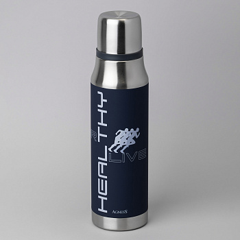 ТЕРМОС HEALTHY LIVE 1000 МЛ, КОЛБА НЕРЖ.СТАЛЬ 18/10 (798-105)