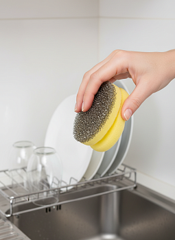 Губка бытовая 2шт "ЛЮКС" гх048 (уп.30шт)