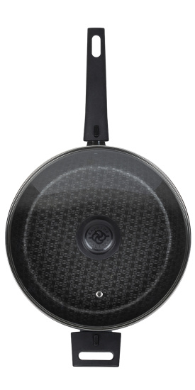 60692634 Сотейник 260мм, 2 ручки, стекл.крышка "Кружево"