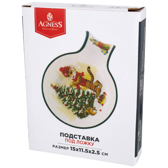 ПОДСТАВКА ПОД ЛОЖКУ "ТИГРИНЫЕ ИСТОРИИ" 15*11,5*2,5 СМ (КОР=48ШТ.) (358-1913)