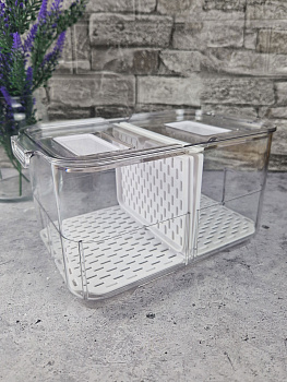 Ящик для хранения с крышкой 2,8л 23,3*14,7*12,2см ПЭТ OLS-DM-50