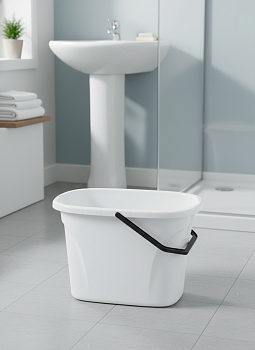 Ведро "Good" прямоугольное 8л (белый) 223200529/01