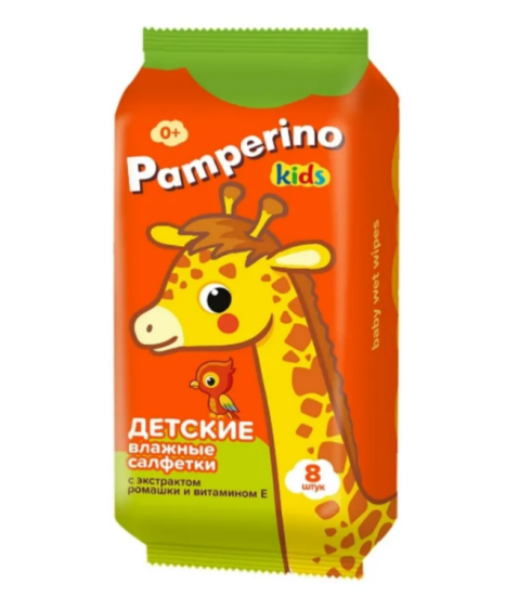 Салфетки влажные №8 Kids детские с ромашкой Mix Pamperino 72781 Салфетки влажные №8 Kids детские с ромашкой Mix Pamperino 72781