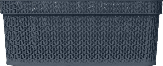 Корзина для хранения Keeplex Ajur с ручками 11л 36,5х27х14,1см космический серый KL411410026