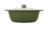 Кастрюля-жаровня 3л со стеклянной крышкой, АП линия "Trendy style" (malachite) ж31tsml
