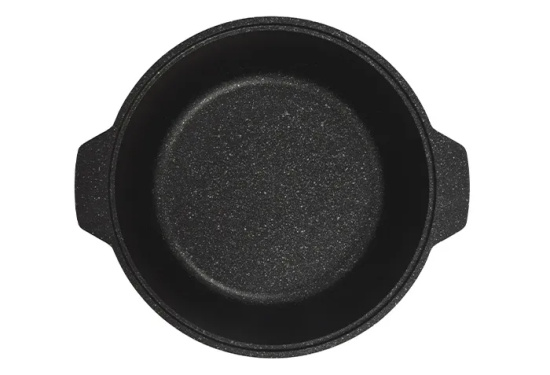 Кастрюля-жаровня 5л диаметром 28см со стеклянной крышкой, АП (темный мрамор) жмт528а