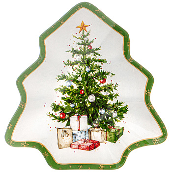 БЛЮДО ДЛЯ СЕРВИРОВКИ КОЛЛЕКЦИЯ "РОЖДЕСТВЕНСКАЯ СКАЗКА" 20 СМ 198-379
