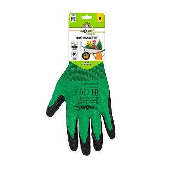 Перчатки садовые «ФИТОМАСТЕР», полиэстер, нитрил покрытие L PR-NP211