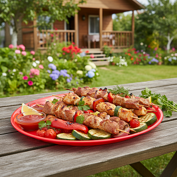 Поднос "Verona" круглый D320мм (красный) 221109406/01