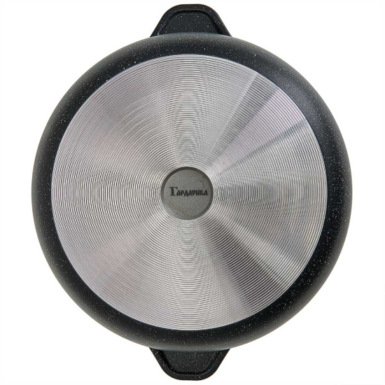 Жаровня с а/п и стеклянной крышкой в инд.упаковке д. 28, линейка Мрамор серия "Орион" 1828-04-10