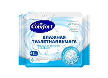 Туалетная бумага влажная №42 Comfort smart 72051