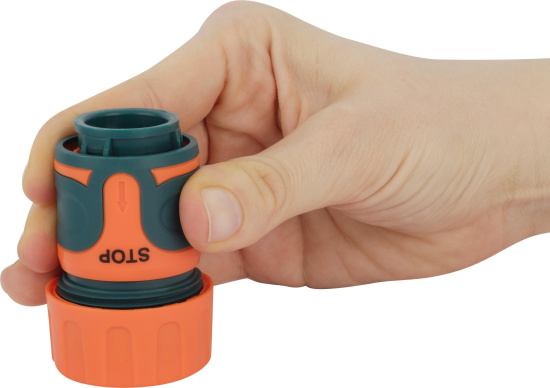 Коннектор IN GREEN GARDEN быстросъемный с аквастопом для шланга 3/4 SOFTEL GG556012055