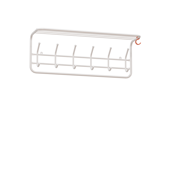 Вешалка с полкой 80см (7) Белый