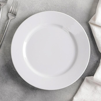 Тарелка мелкая 200мм Белье Гладкий край 130642