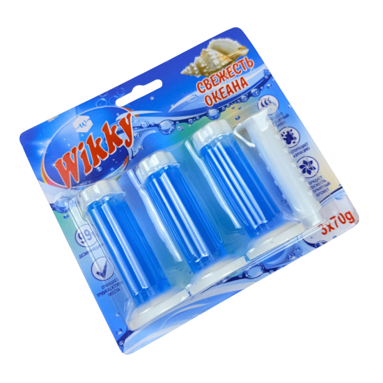 Стик гелиевый для унитаза Wikky 3шт Свежесть океана