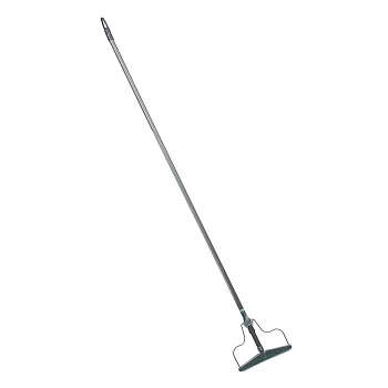 Швабра-тряпкодержатель металлический в сборе с металлической ручкой 1220*190*20см (444-362)
