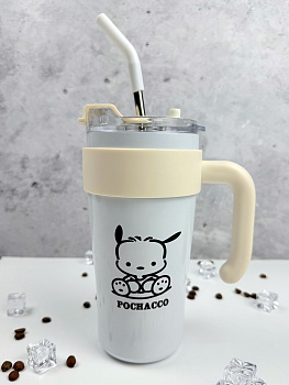 Термокружка 850мл с трубочкой OLS-339-56