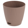 Горшок цв. "Флис" с прикорневым поливом 3л (какао) М8466 