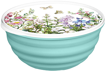 Миска "Latina" 2,1л с крышкой с декором "Цветущий луг" (микс) 223111790/00