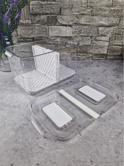 Ящик для хранения с крышкой 2,8л 23,3*14,7*12,2см ПЭТ OLS-DM-50