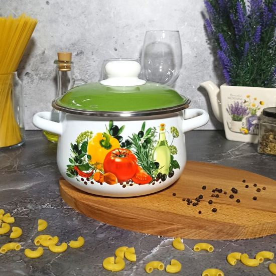 Кастрюля 2,0л конич. белосн. Европейская кухня 1с45я Кастрюля 2,0л конич. белосн. Европейская кухня 1с45я