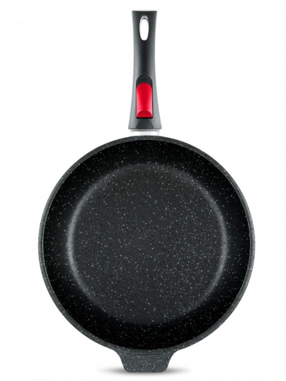 Сковорода 30 "Каменная" Чёрный гранит с/р 18030 Сковорода 30 "Каменная" Чёрный гранит с/р 18030