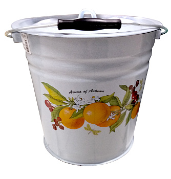 Ведро 12,0л с крышкой С-1224/4 с рисунком