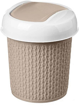 Контейнер для мусора "Velvet" круглый 1л (бежевый) 221301727/01
