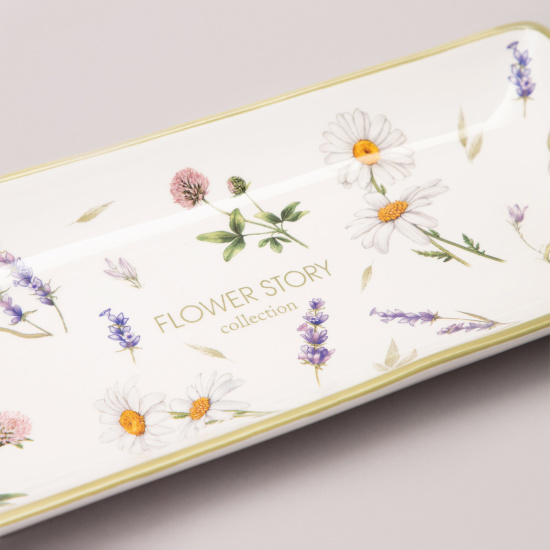 БЛЮДО AGNESS "FLOWER STORY" 28*12*3 СМ (КОР=32ШТ.) (358-2167)