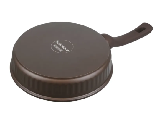 Сковорода 240мм с ручкой,со стеклянной крышкой, АП линия "Stella"(mokko) ссм241а