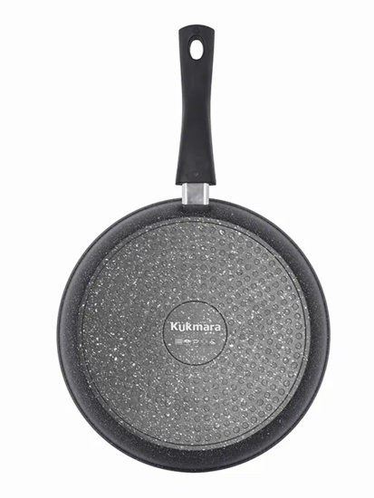 Сковорода 240мм с ручкой, ап (темный мрамор) линия "Marble Induction" смтиш240а