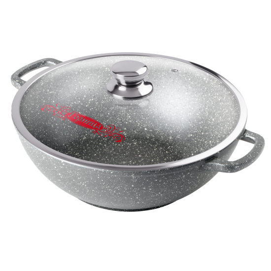 Казан 280/100 4л. Графит с крышкой  кн2832тм..