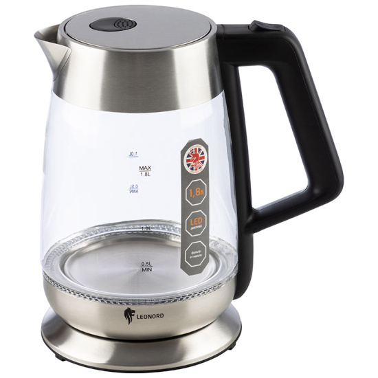 Чайник электрический Leonord LE-1508 (1,8 л) стекло, пластик 104866